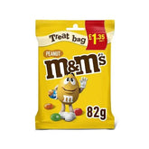 M&M's Crunchy Peanut & Milk Chocolate Bites Treat Bag 82g (Case of 16)  Adomoo